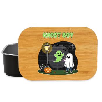 Ghost Boy Halloween Scene - Lunch Box - black - Front