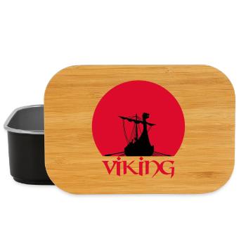 Wikinger-Langschiff - Lunch Box - Schwarz - Vorne