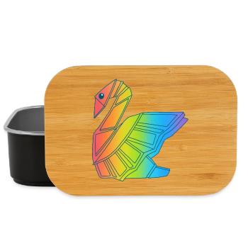 Regenbogen-Schwan - Lunch Box - Schwarz - Vorne