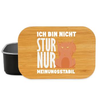 Not stubborn, just stable in opinion - Lunch Box - black - Front