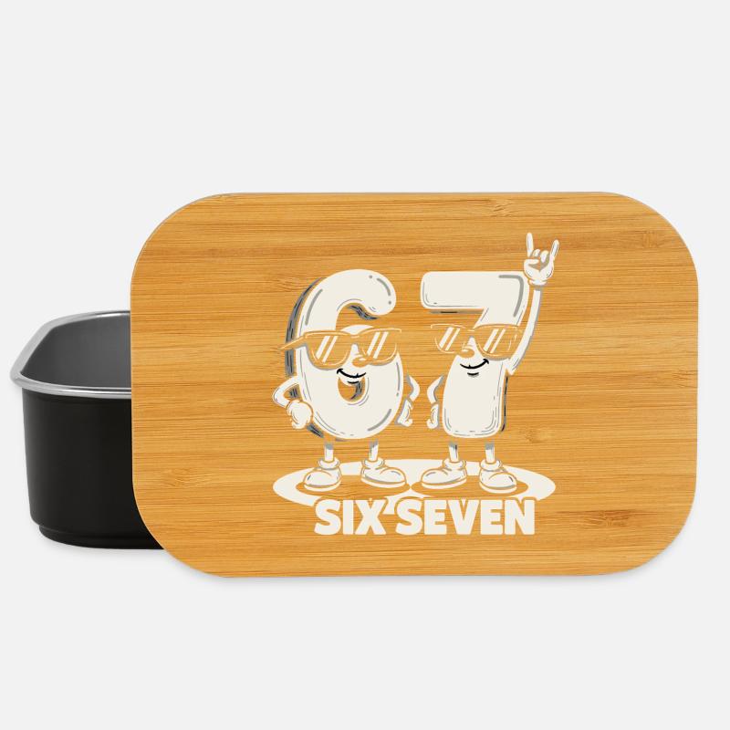 67 Six Seven meme 6 7 - Retro Rock Musik Geschenk - Lunch Box - Schwarz