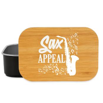 Sax Appeal Saxophone Saxophonist Sheet Music - Lunch Box - black - Front