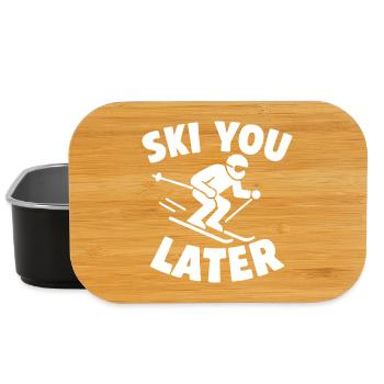 Ski You Later – Skier Spruch - Boîte à goûter - noir - Devant