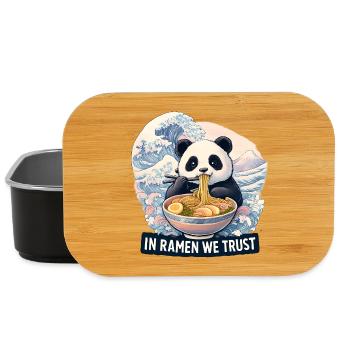 Panda Ramen Nudel Bowl - Lunch Box - Schwarz - Vorne