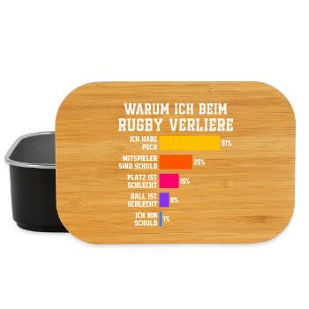 Why I lose at rugby Rugby - Lunch Box - black - Front