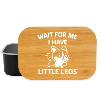 Le chien dit Humour Mème Humour, Drôle, petites jambes drôles - Boîte à goûter - noir - Devant
