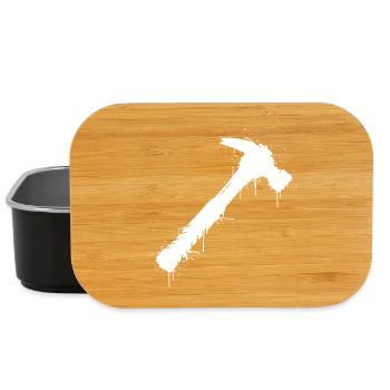 Hammer Tool Graffiti Splatter Vector - Lunch Box - black - Front