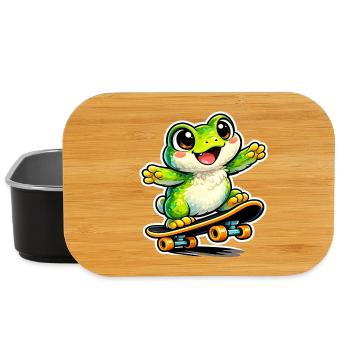 Happy Frog Skateboard - Lunch Box - black - Front