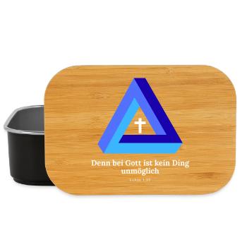 Denn für Gott ist nichts unmöglich. Lukas 1 - Lunch Box - Schwarz - Vorne