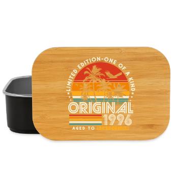 Original 1996 Jahrgang Geburtstag Geschenk Retro - Lunch Box - Schwarz - Vorne