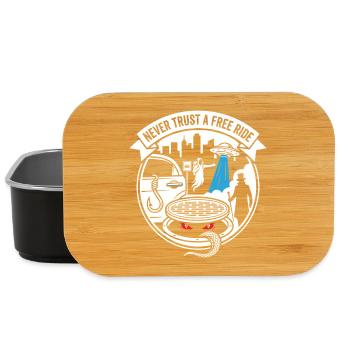 Never Trust a Free Ride – Urban Legend Art - Lunch Box - Schwarz - Vorne