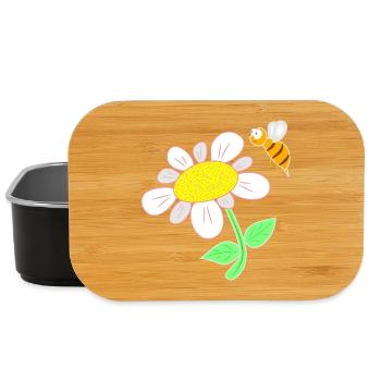 Bee that flies to flower - Lunch Box - black - Front