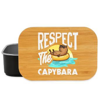 Respect for the Capybaras Cute Funny Animal - Lunch Box - black - Front