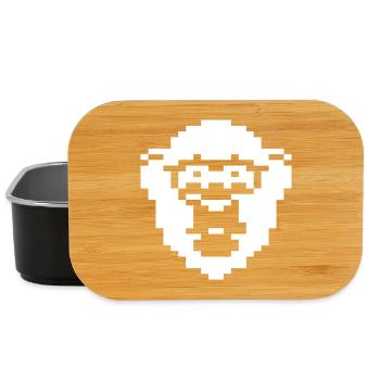 Retro Pixel Chimp Badge - Lunch Box - black - Front