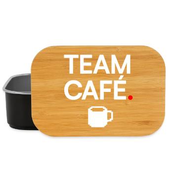 EAM CAFÉ | Minimaler Kaffeehumor - Lunch Box - Schwarz - Vorne
