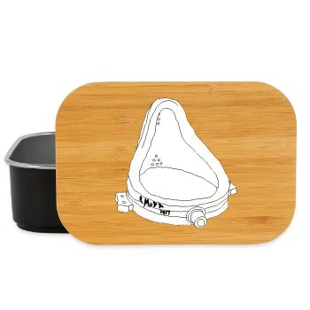 Duchamp-Brunnen-Urinalkunst lustige Linien-Skizze - Lunch Box - Schwarz - Vorne