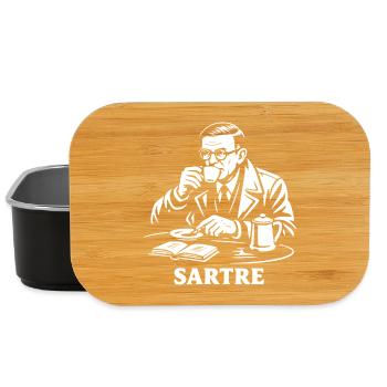 Existentieller Brew Sartre-Porträt - Lunch Box - Schwarz - Vorne
