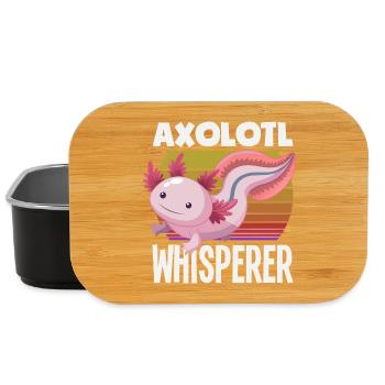 Cute Axolotl Kawaii Axolotl Lover - Lunch Box - black - Front