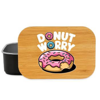 Donut Worry Donut Doux Drôle Drôle - Boîte à goûter - noir - Devant