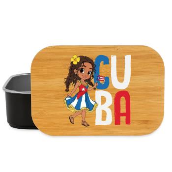 Cuba Pride & Home - Design du drapeau de Cuba - Boîte à goûter - noir - Devant