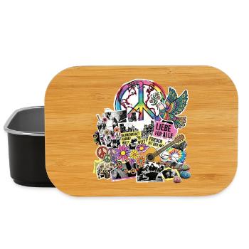 Peace Liebe Frieden Freiheit Demo - Lunch Box - Schwarz - Vorne