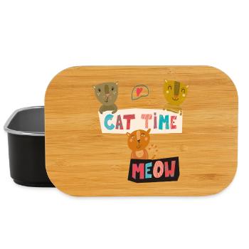 Amis des chats - Boîte à goûter - noir - Devant