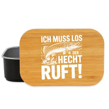 Hecht Angeln Humor - Lunch Box - Schwarz - Vorne