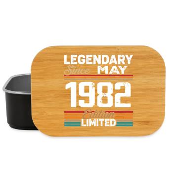 Mai 1982 Vintage Mai 1982 Retro Mai 1982 - Lunch Box - Schwarz - Vorne