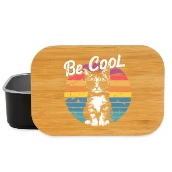 Be Cool Retro-Katzen-Sonnenbrille - Lunch Box - Schwarz - Vorne