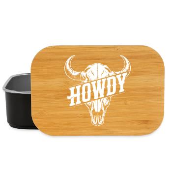 Howdy Skull Western Print - Boîte à goûter - noir - Devant