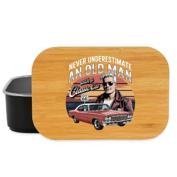 Unterschätze niemals einen alten Mann mit einem Oldtimer - Lunch Box - Schwarz - Vorne