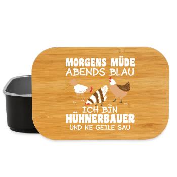 Hühnerflüsterer Huhn Hühnerhalter Hühner - Lunch Box - Schwarz - Vorne