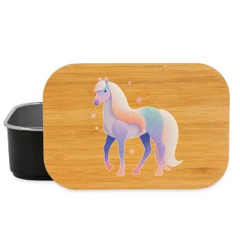 Cheval avec des étoiles - Boîte à goûter - noir - Devant