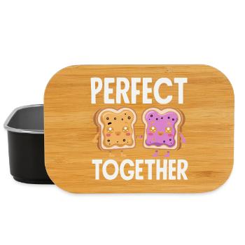 Erdnussbutter & Marmelade Partnerlook Design - Lunch Box - Schwarz - Vorne