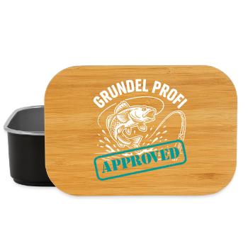 Grundeln_angeln_lustiger_Grundelspruch_221 - Boîte à goûter - noir - Devant