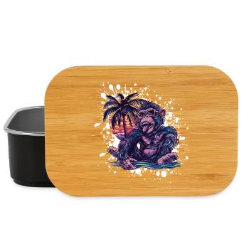 Affe Sommer Comic - Lunch Box - Schwarz - Vorne
