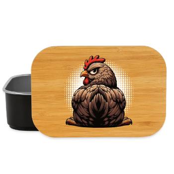 Chickens Chicken Chicken Lover Rooster Chicken Owner - Lunch Box - black - Front