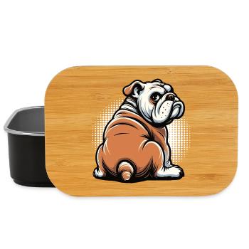 Englische Bulldogge Bully  Bullybesitzer Bullyfan - Lunch Box - Schwarz - Vorne