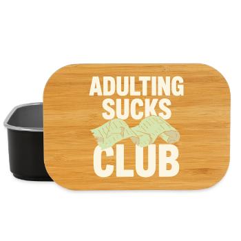 Adulting Sucks Club Rechnungschaos - Lunch Box - Schwarz - Vorne