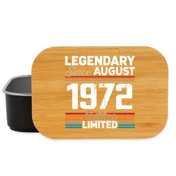 Legendär seit August 1972 Vintage Retro - Lunch Box - Schwarz - Vorne