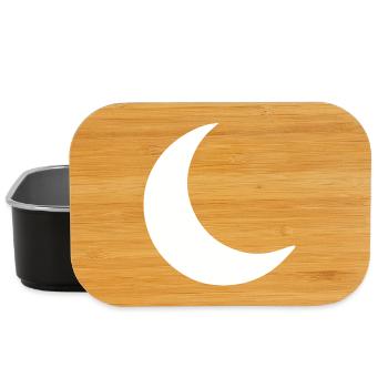 Moon Crescent White Gift - Lunch Box - black - Front