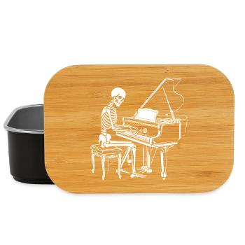 Skeleton playing piano - Lunch Box - black - Front