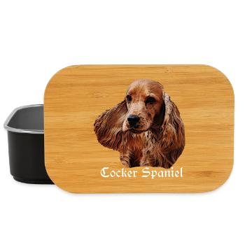 Cocker Spaniel,Spaniel,Dog Head,Pedigree Dog, - Lunch Box - black - Front