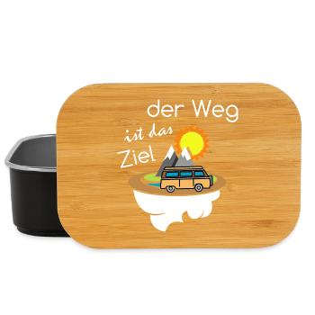 der Weg ist das Ziel Camper Camping Van Reisen - Lunch Box - Schwarz - Vorne
