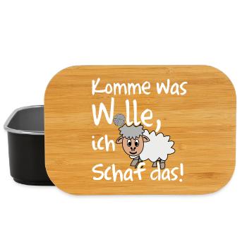 Ich schaffe das, ich Schaf das lustiges Motiv - Lunch Box - Schwarz - Vorne