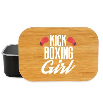 Kickboxing Girl Kickboxen Frauen - Lunch Box - Schwarz - Vorne