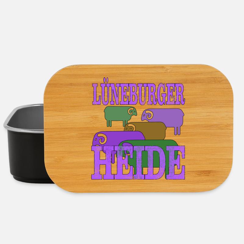 Lüneburger Heide Motiv - Lunch Box - Schwarz