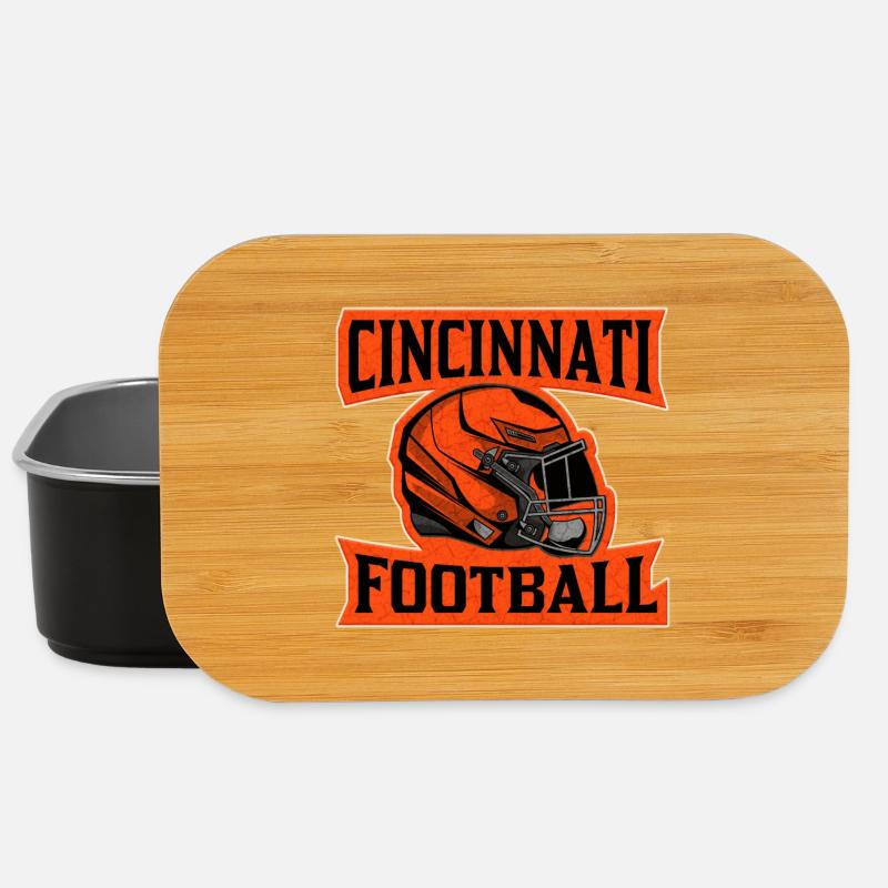 Cincinnati Football Helm Orange - Lunch Box - Schwarz