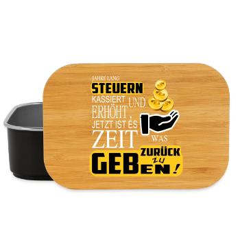Steuern zurück geben - Lunch Box - Schwarz - Vorne