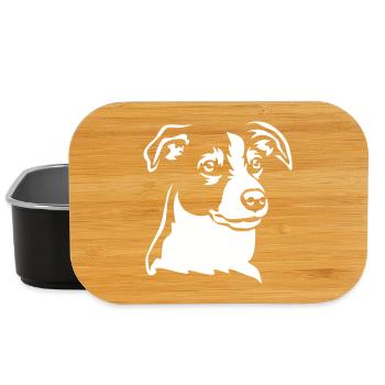 Jack Russell Terrier Kopf "Black Edition" - Lunch Box - Schwarz - Vorne